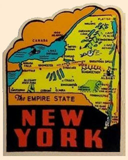 (image for) New York Vintage Vacation Sticker